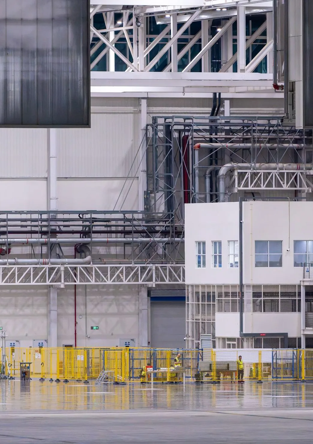 Equipment and overhead infrastructure in a modern industrial facility